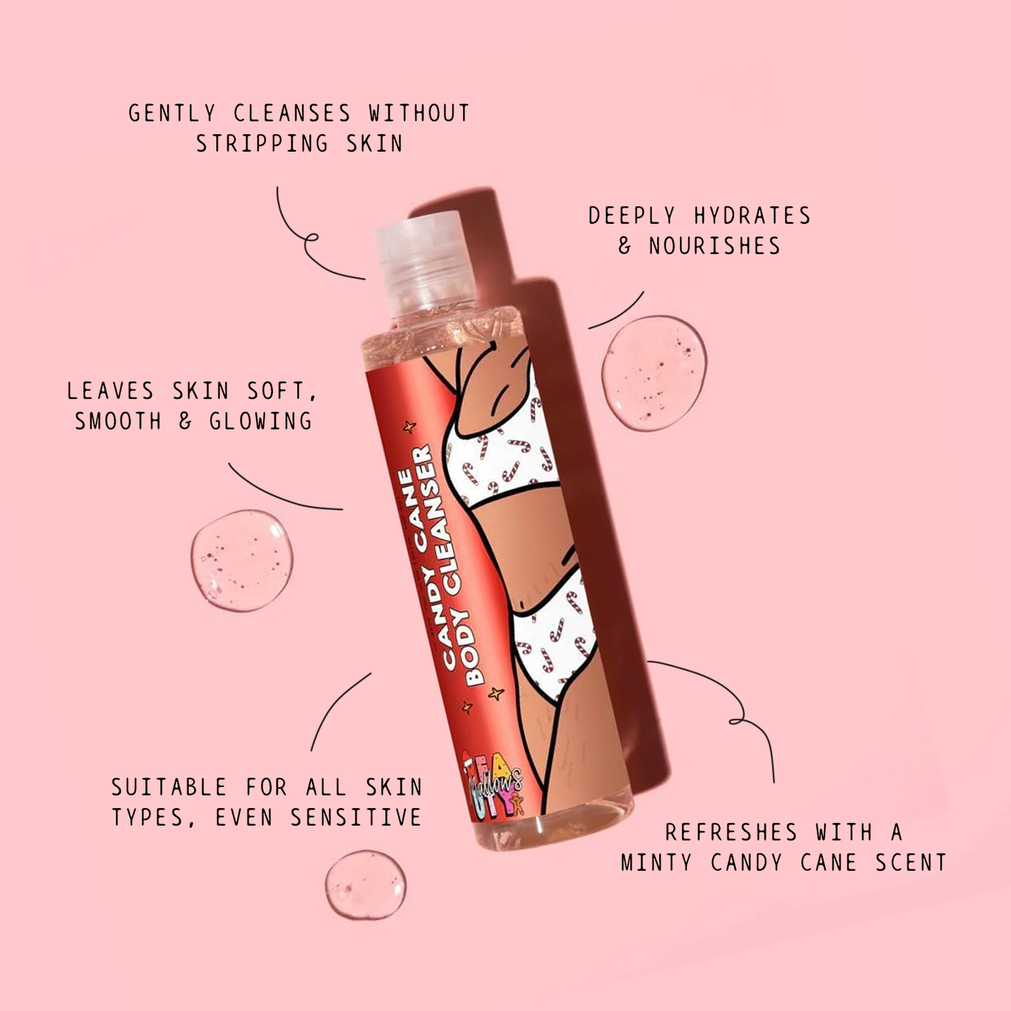 Candy Cane Body Cleanser