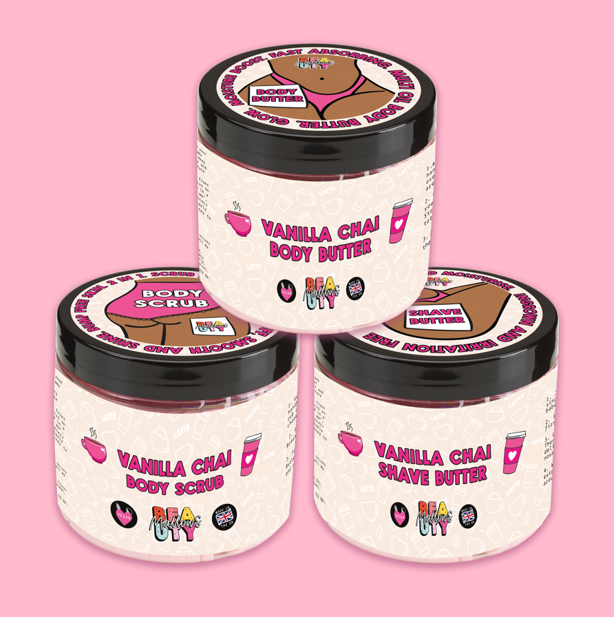 Vanilla Chai Trio - Body Scrub, Shave Butter and Body Butter