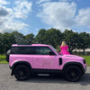 Mallows Beauty Pink Land Rover Defender: The Ultimate Glam-Mobile Tour Across the UK