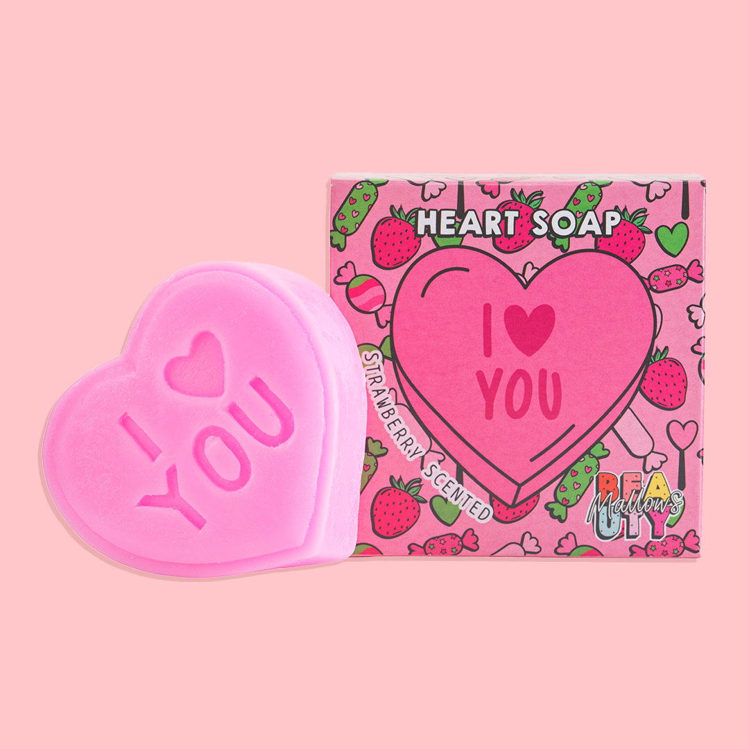 Strawberry Love Heart Soap