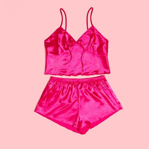 Satin PJ Set - Women's Loungewear Comfort Nightwear